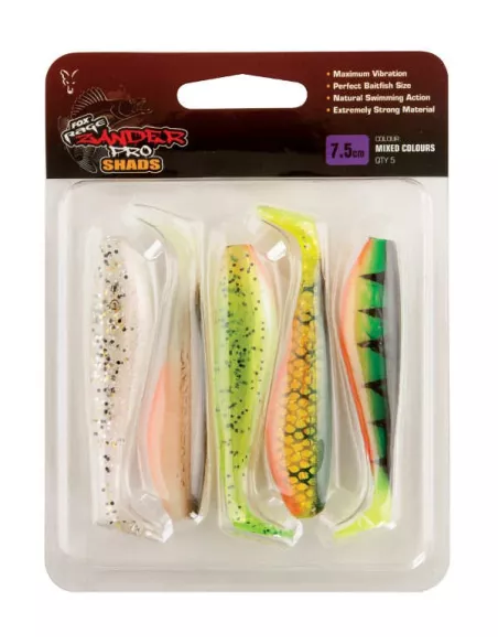 Soft lure Zander pro shad Mixed colour 7.5 cm Fox Rage - Fox Rage