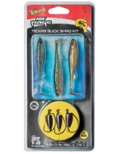 Kit ready Texas Rig Slick Shad Fox Rage