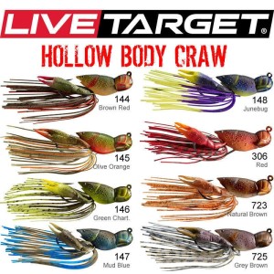 Rubber Jig Hollow body Craw 4cm Live Target 2