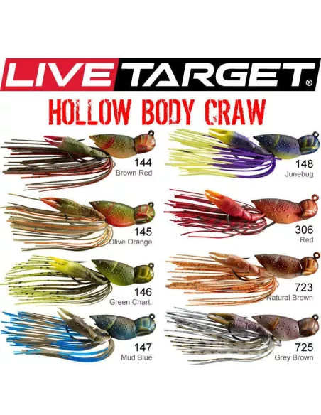 Jig in gomma corpo cavo Craw 4cm Live Target - Live Target