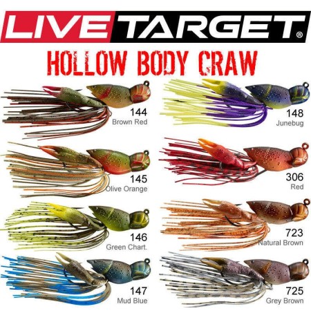 Rubber Jig Hollow body Craw 4cm Live Target