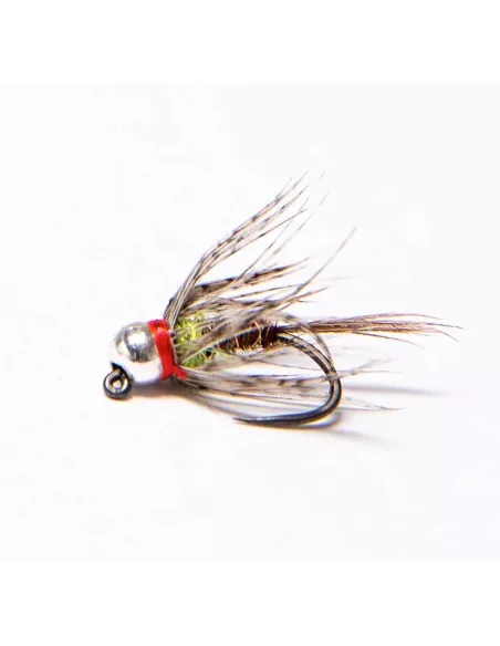 Nymphe Tungsten Silber Soft Hackle Ear cs59 - Carnassiers-Shop