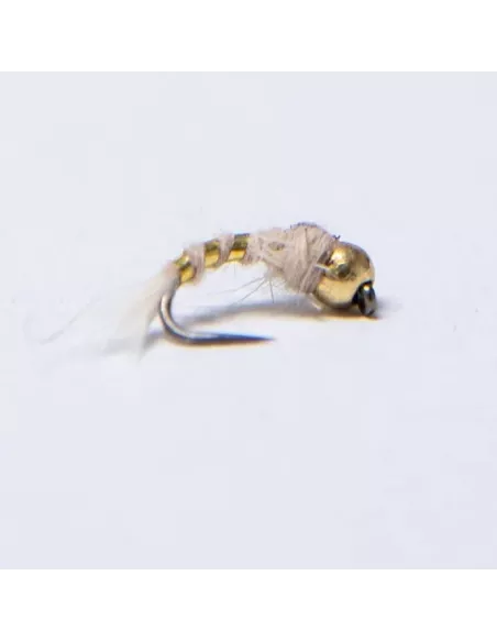 Nymph Gold Tungsten White Hares cs27 - Carnassiers-Shop