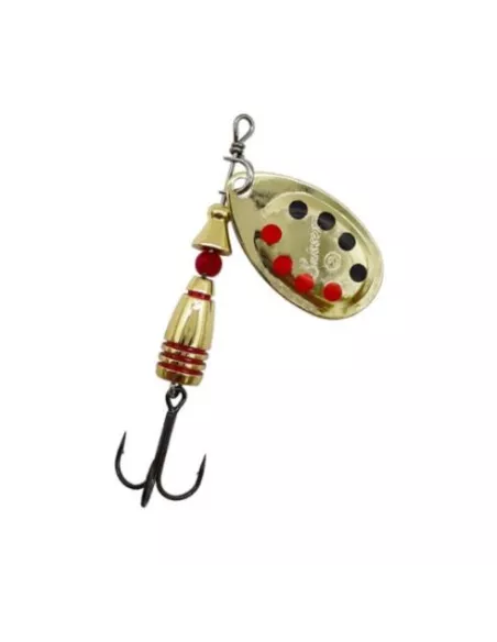 Suprem Spinning Spoon Gold Red/Black Dot Suissex - Suissex