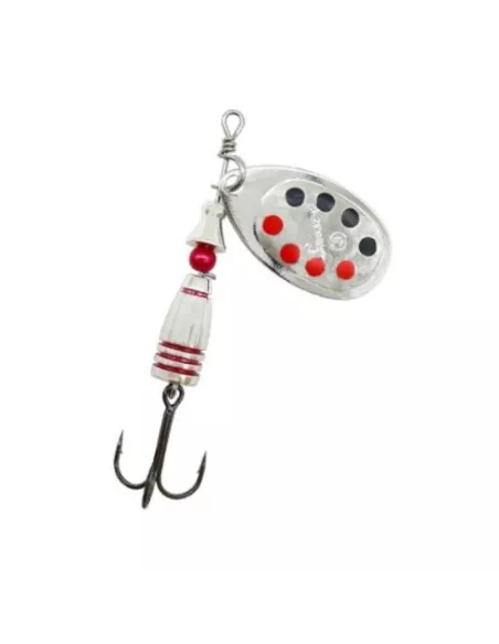 Suprem Spinning Spoon Silver Red/Black Dot Suissex - Suissex