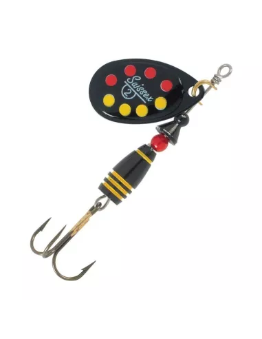 Divine Black spinning spoon red/yellow dot Suissex - Suissex