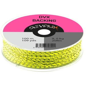 Backing chartreuse/noir 100m  20lbs Devaux