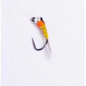Nymphe Tungsten Yellow orange perdigon cs87