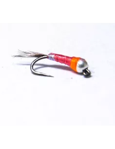 Nymphe Tungsten silver red orange euro jig cs91