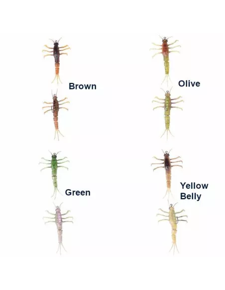 3D TPE Mayfly Nymphe 5cm Savage Gear Softbait - Savage Gear