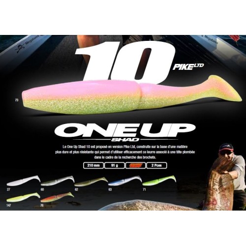 Leurre Souple One UP Shad 10" Pike Limited Sawamura