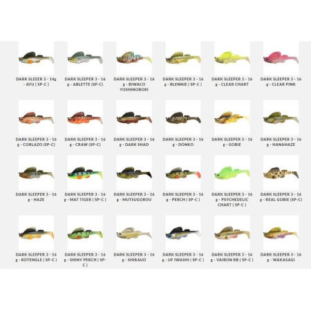 Leurre souple armé Dark Sleeper 7.5cm 16gr Megabass
