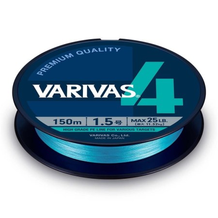 Tresse Varivas 4 Water Blue 150m