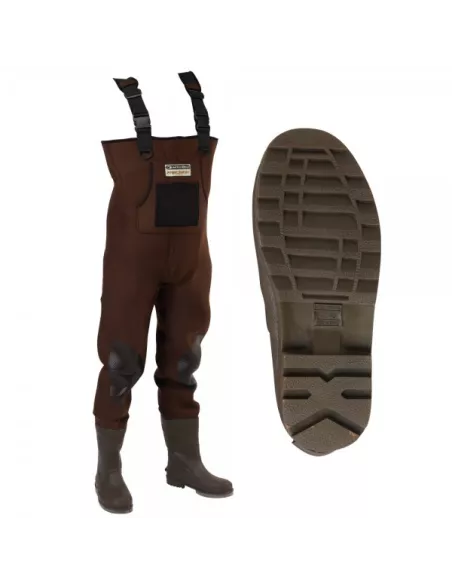 Neoprene waders neo precision cleated soles 38/39 Garbolino USED - Garbolino