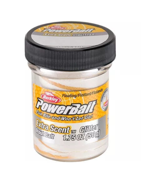 Schwimmender Forellenteig Powerbait Glitter Troubait Berkley - Berkley
