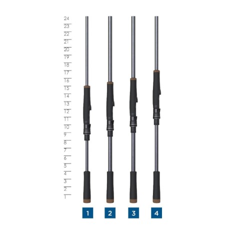 Canne Spinning Black Bass 7'1 MF 2 sections St Croix