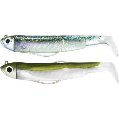 Leurre Souple Double combo Shore Black Minnow 70 Fiiish
