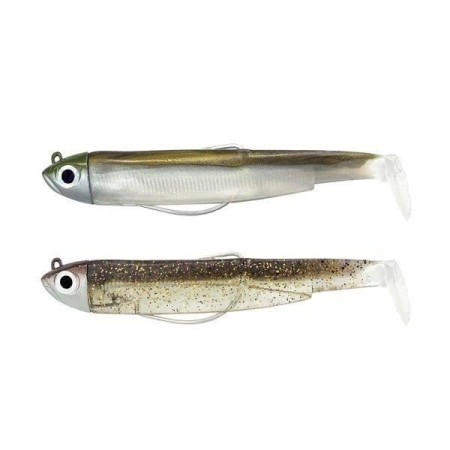 Leurre Souple Double combo Shore Black Minnow 90 Fiiish