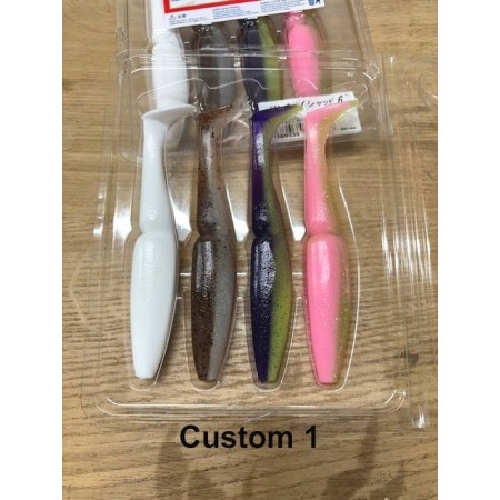 Leurre Souple One UP Shad 6" Custom pack Sawamura