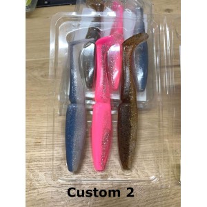 Leurre Souple One UP Shad 7" Custom pack Sawamura 2