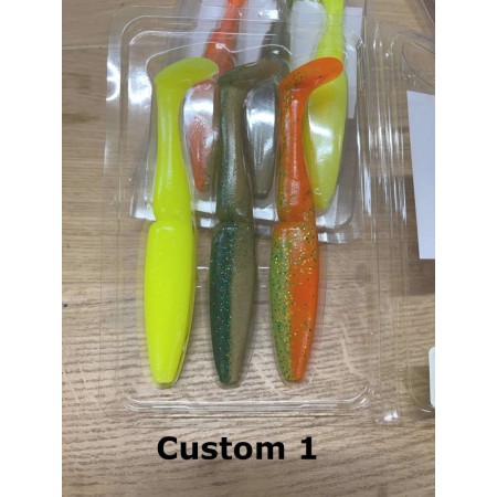 Leurre Souple One UP Shad 7" Custom pack Sawamura