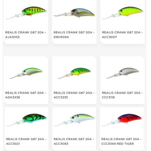 Leurre flottant Realis Crankbait G87 DUO