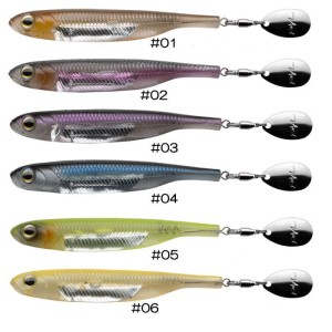 Leurre souple Flash J spin 7.5cm par 3 Fish Arrow 2