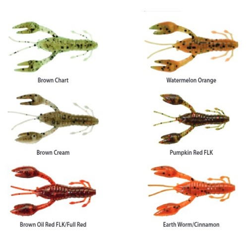 Leurre souple Hourra Craw Vib 5cm Gunki 