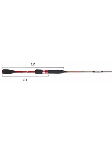 Canne da spinning Tsubaki 2-7gr 1m83 Sakura - Sakura
