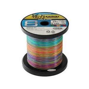 Tresse shimano Kairiki au metre  multicolore