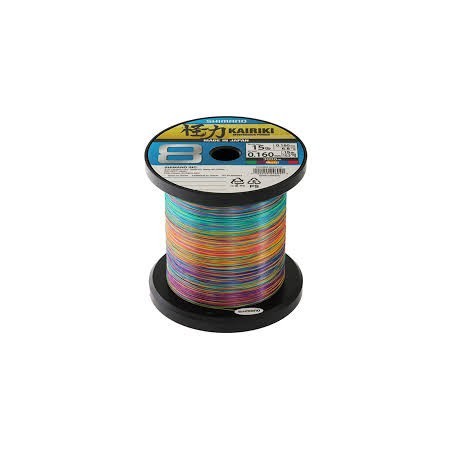 Tresse shimano Kairiki au metre  multicolore