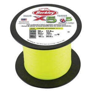 Tresse X5 au metre Chartreuse Berkley