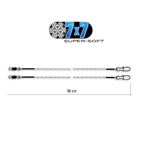 Bas de ligne acier 7x7 Super soft 50cm Jenzi