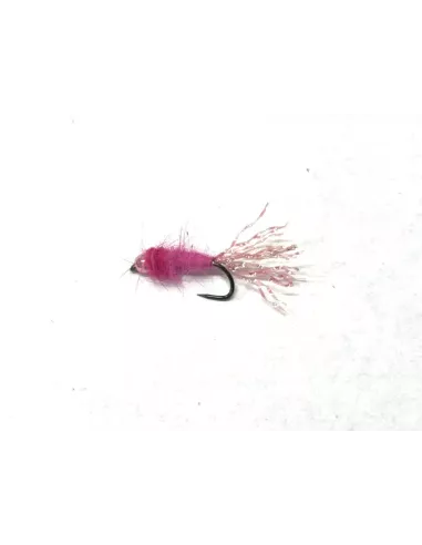 Nymphe Tungsten full pink tinsel cs120 - Carnassiers-Shop