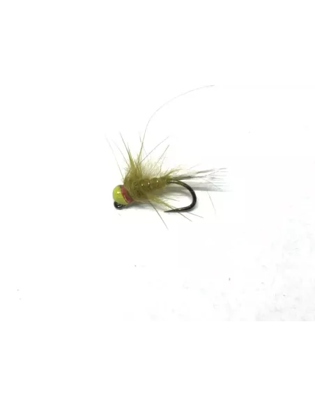 Nymphe Tungsten green bead red neck olive cs121 - Carnassiers-Shop