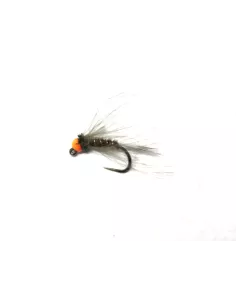 Nymph Tungsten orange bead natural cs125