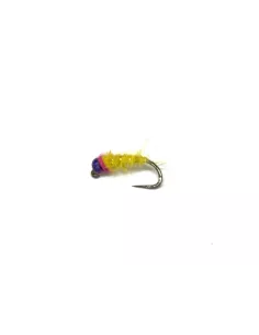 Nymphe Tungsten Blue bead pink neck yellow cs116