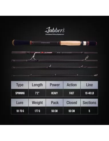 Spinnrute Voyage Beast Flogger 10-70g 2,18m Jabbers - Jabbers