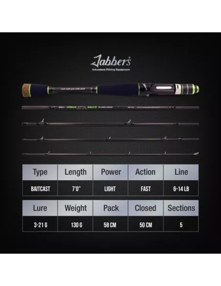 Travel casting rod Urban beats 3-21g 2.13m Jabbers - Jabbers