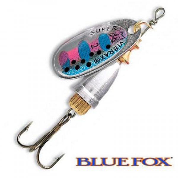 Cuiller Vibrax Fluo RT Blue Fox