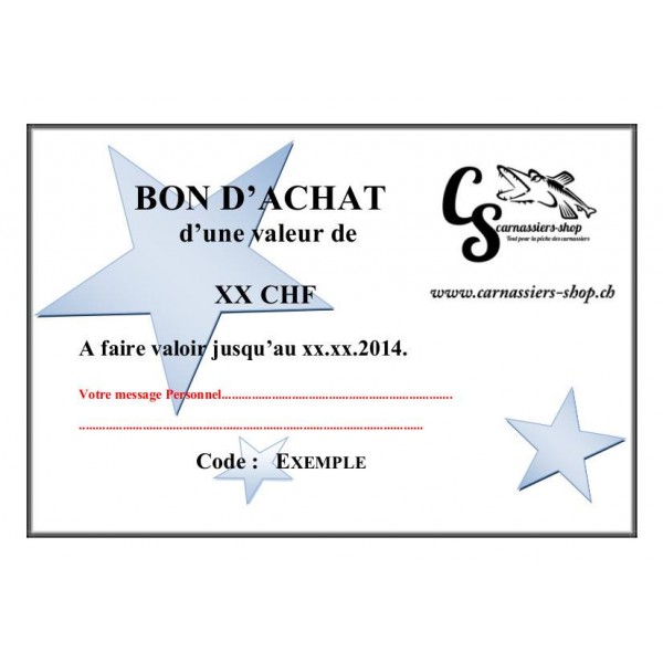 Bon Cadeau 250.-Chf