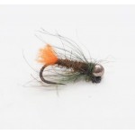 Nymphe Tungsten CDC Orange Tail cs37