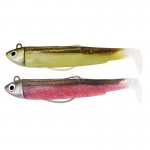Leurre Souple Double combo Search Black Minnow 90 sparkling Brown Pink Fiiish