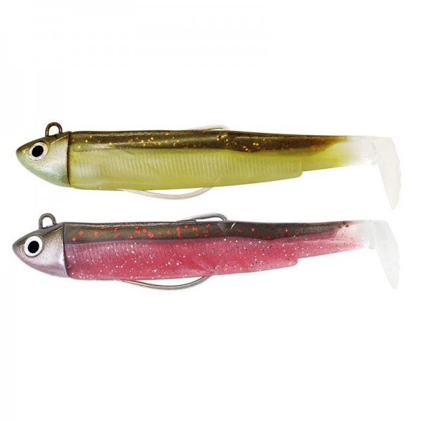 Leurre Souple Double combo Search Black Minnow 90 sparkling Brown Pink Fiiish