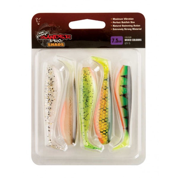 Leurre souple Zander pro shad Mixed colour 7.5 cm Fox Rage