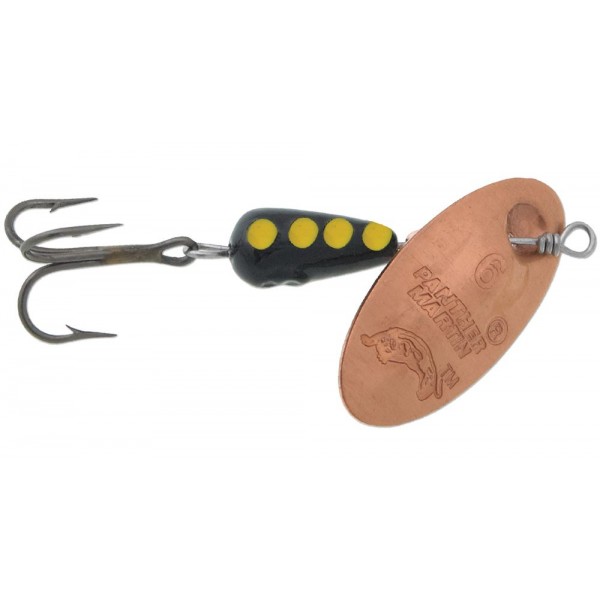 Cuiller Tournante Classic copper blade black yellow Panther Martin