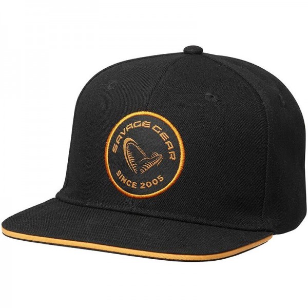Casquette Badge Flatbill Black Orange Savage gear Casquette Badge Flatbill Black Orange Savage gear