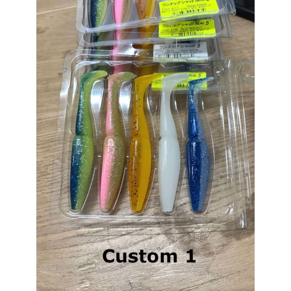 Leurre Souple One UP Shad 5"  custom pack Sawamura